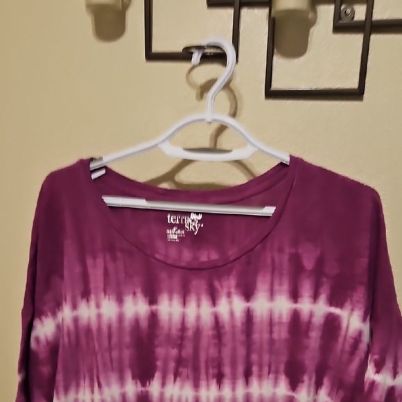 Terra & Sky Magenta Tie-Dye Short Sleeve Tee - Picture 3 of 7